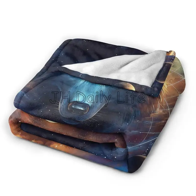 Cool Wolf Galaxy Moon Print Bl - Galaxy Home Textiles review and price