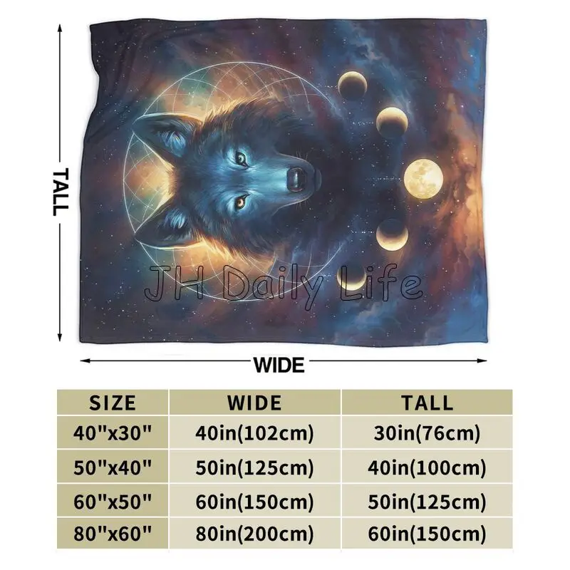 Cool Wolf Galaxy Moon Print Bl - Galaxy Home Textiles review and price