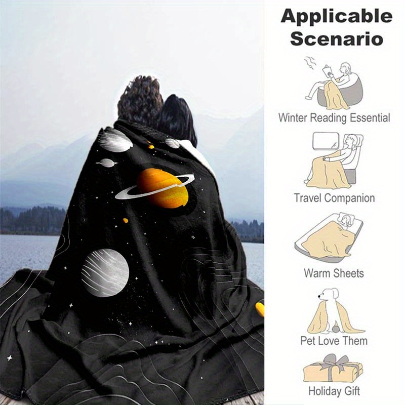 Space Planet Flannel Throw Bla - Galaxy Home Textiles review and price