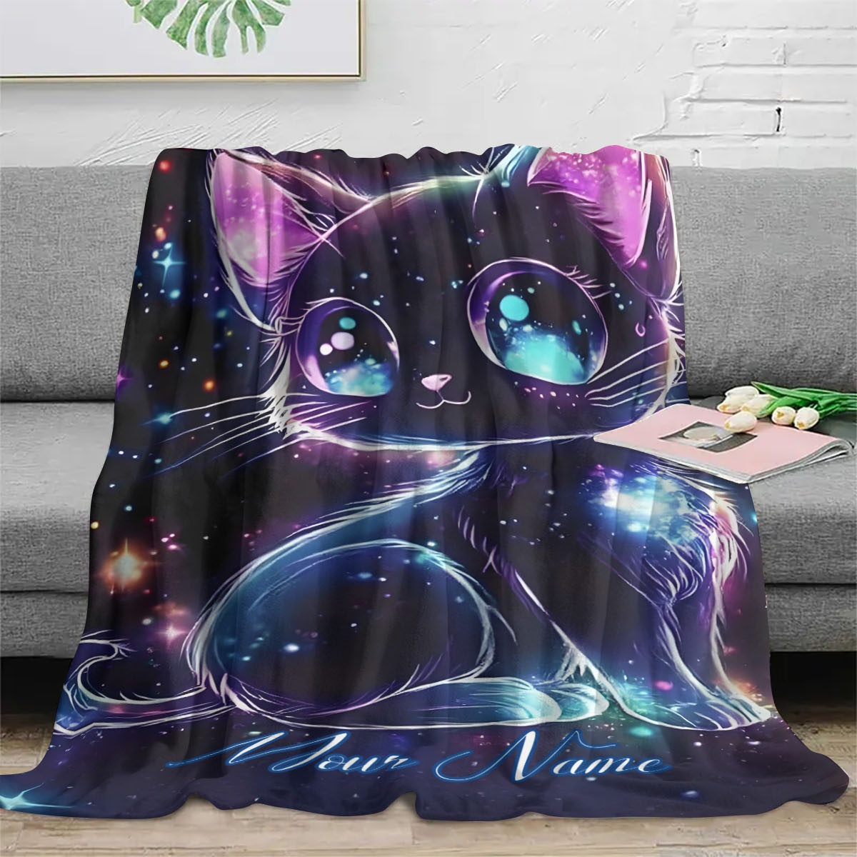 Customizable Name Galaxy Cat P - Galaxy Home Textiles review and price