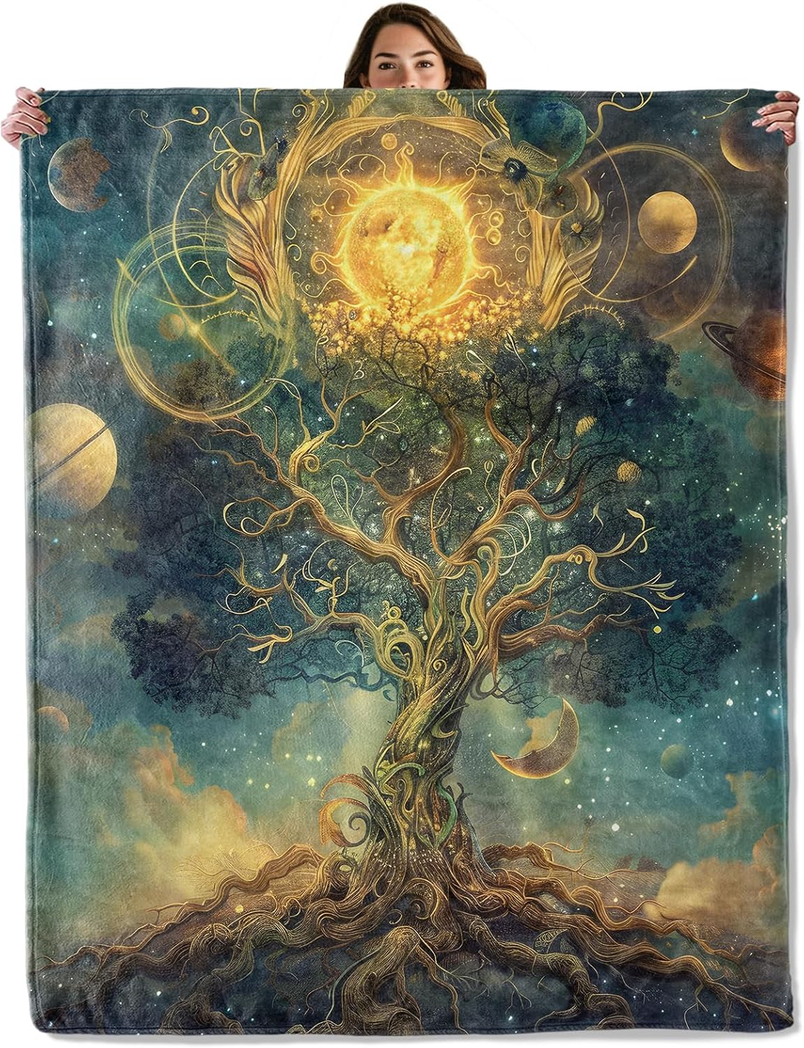 Cosmic tree blanket galaxy cel - Galaxy Home Textiles review and price