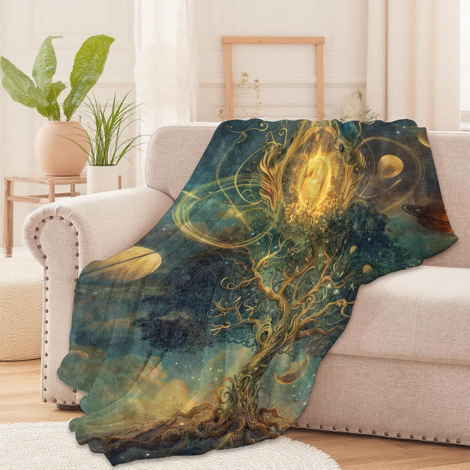 Cosmic tree blanket galaxy cel - Galaxy Home Textiles review and price