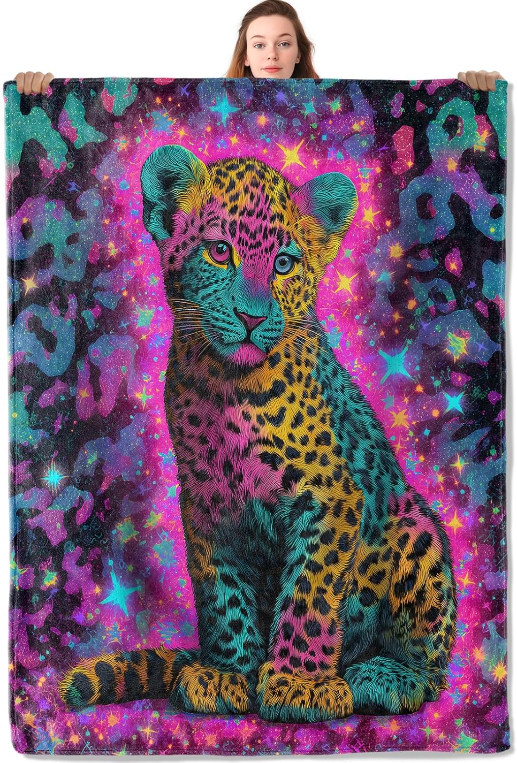 Galaxy leopard blanket colorfu - Galaxy Home Textiles review and price