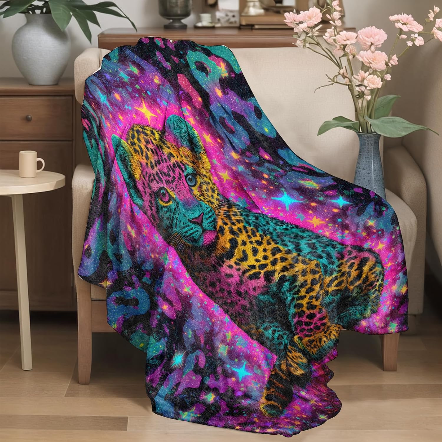 Galaxy leopard blanket colorfu - Galaxy Home Textiles review and price
