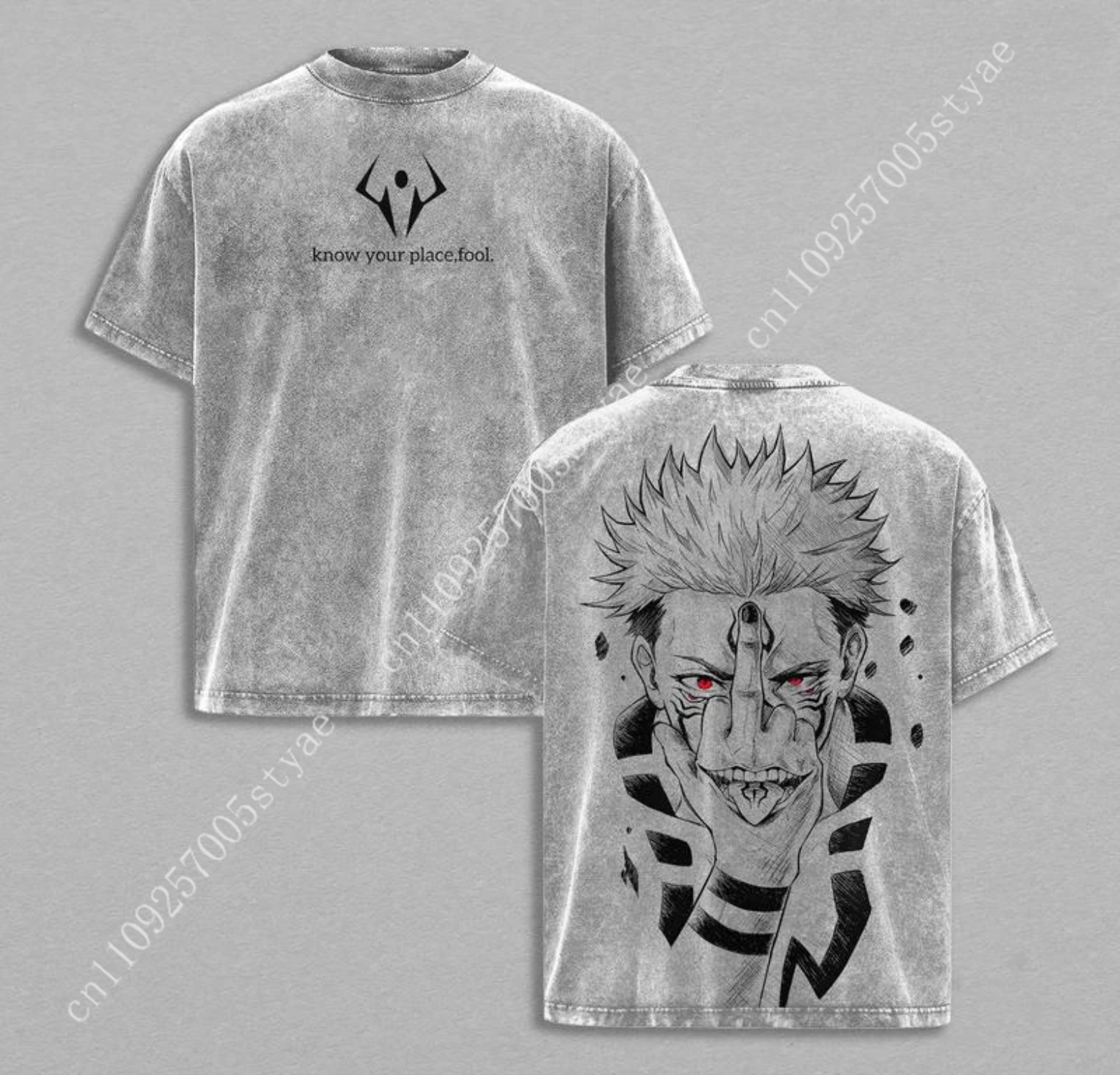 Anime  Ryomen Sukuna Graphic T - Quilt Cotton Summer review and price
