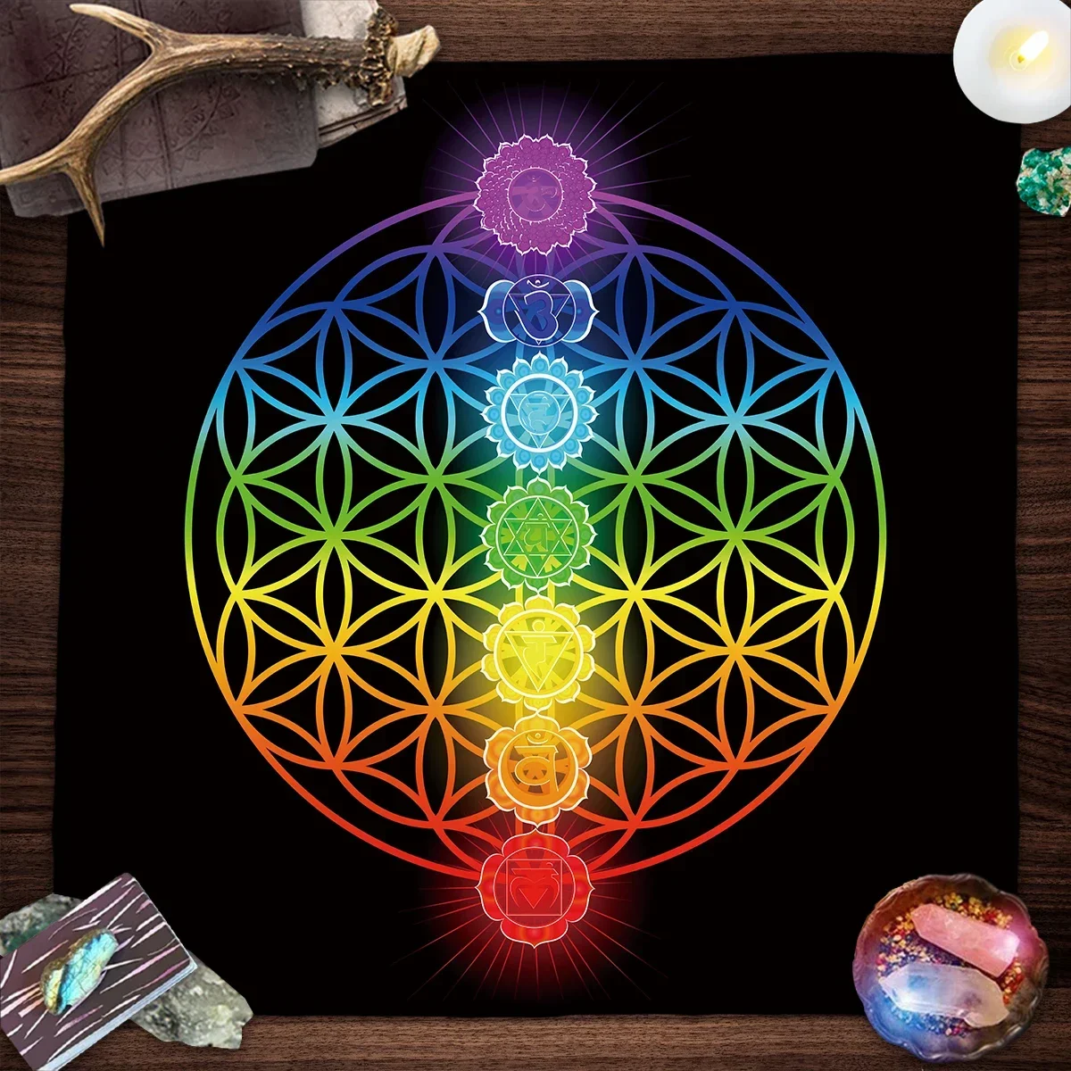 Mandala Flower Of Life Tarot T - Galaxy Home Textiles review and price