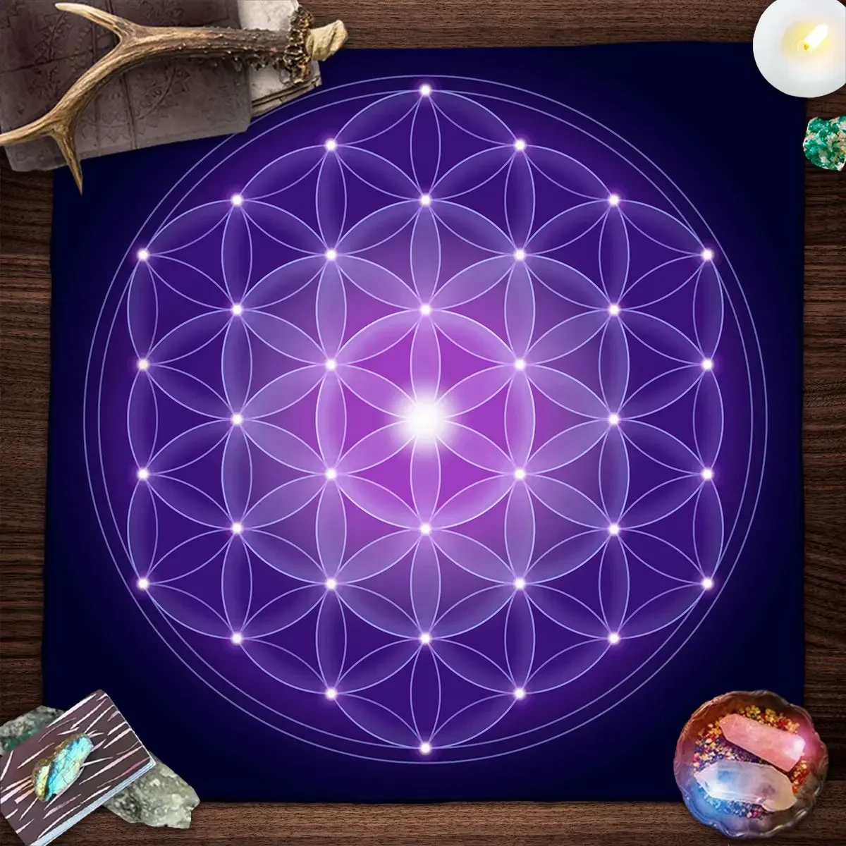 Mandala Flower Of Life Tarot T - Galaxy Home Textiles review and price